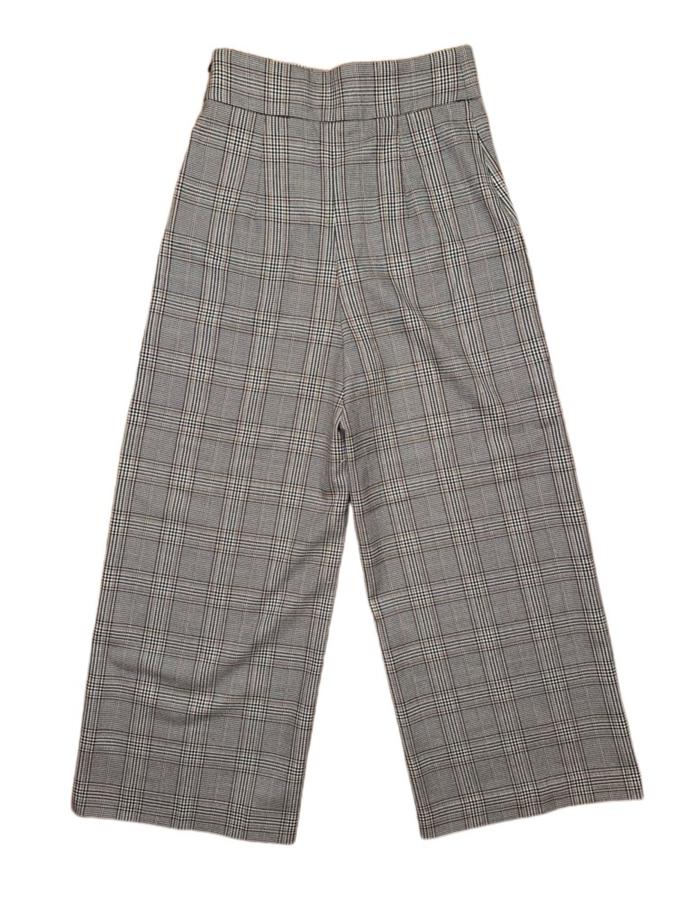 Zara Checked Tailored Trousers in Black, White and Brown - Picture 5 of 6